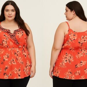 Torrid Orange Ruffled Camisole Top